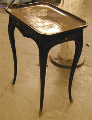 Lot 337 - Louis XV Style Gilt-Decorated Black-Lacquered...