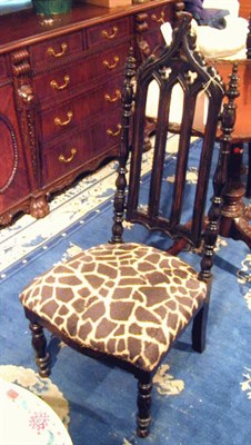Lot 571 - Pair of Gothic Revival Mahogany Chairs and a...