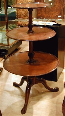 Lot 111 - George III Style Mahogany Three-Tier Dumbwaiter