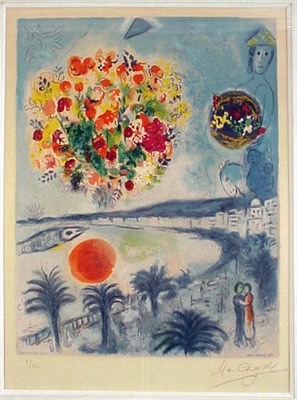 Lot 55 - After Marc Chagall SUNSET (SORLIER 26) Color...
