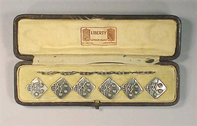 Lot 136 - Set of Six Gentleman's Silver Buttons Each of...