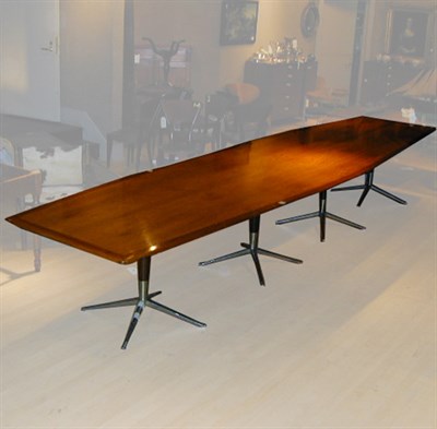 Lot 211 - Burl and Rosewood Conference TableAttributed...