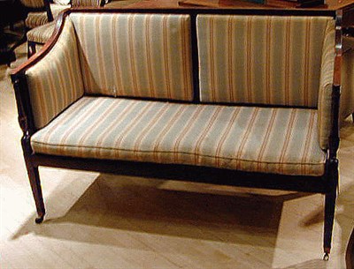 Lot 137 - George III Style Mahogany Upholstered Settee