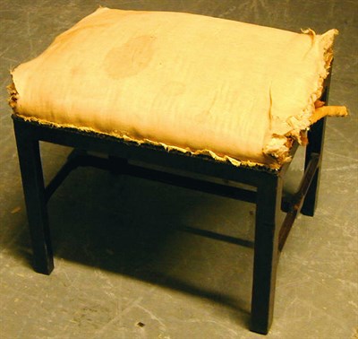 Lot 604 - George III Mahogany Stool 18th Century The...