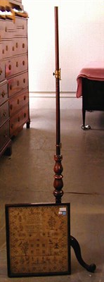 Lot 519 - George III Style Mahogany Pole Screen The...