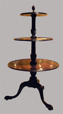 Lot 475 - George III Style Mahogany Three-Tier Dumbwaiter
