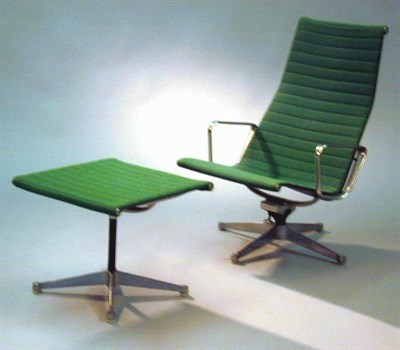 Lot 219 - Aluminum Group Lounge Chair and Ottoman...