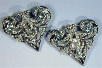 Lot 122 - Pair of Rhinestone Pins Early 20th century...