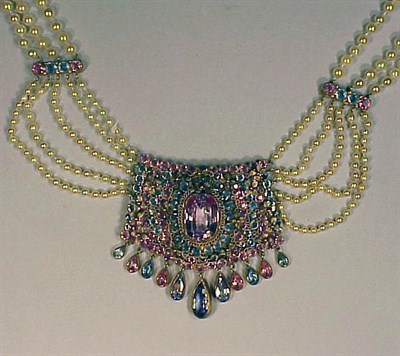 Lot 261 - Hobe Indian Inspired Triple-Strand Pearl...
