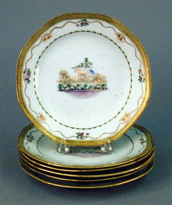Lot 75 - Six Chinese Export Porcelain Side Plates Circa...