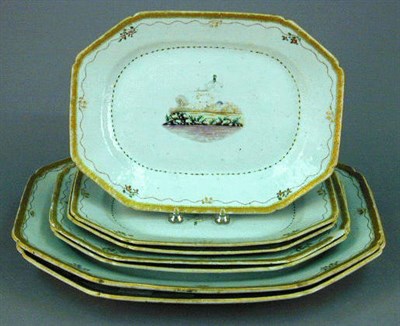 Lot 233 - Seven Rectangular Platters Lengths (2) 17 5/8...