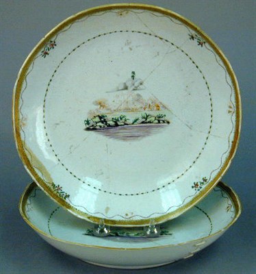 Lot 235 - Two Deep Dishes Diameter 9 7/8 inches (25.1 cm).