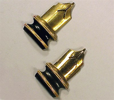 Lot 155 - Pen Nibs Clips Circa 1930s Gold metal with...