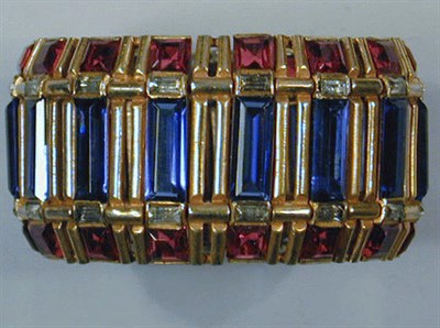 Lot 152 - Patriotic Cuff Circa 1940s Red, white and blue...