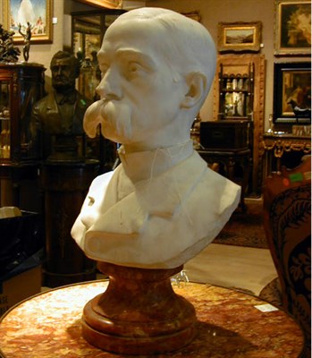 Lot 448 - Marble Bust of a Gentleman Jean Turcan
