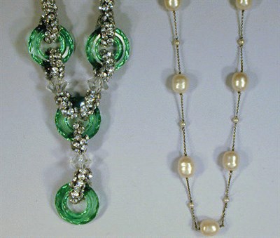 Lot 215 - Two Decorative Necklaces The first, an...
