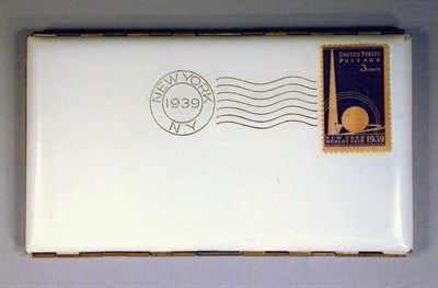Lot 145 - White Enamel Letter-Form Cigarette Case Good...