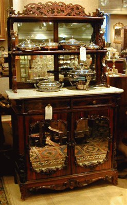 Lot 445 - Victorian Marble Top Rosewood Sideboard