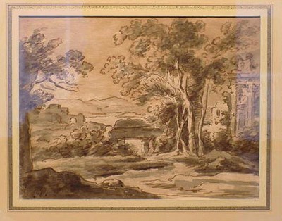 Lot 23 - British School 18th Century LANDSCAPE WITH...