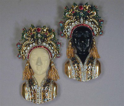 Lot 178 - Two Chinese Ladies Each with decorative...