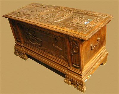 Lot 332 - Continental Baroque Style Walnut Chest The...