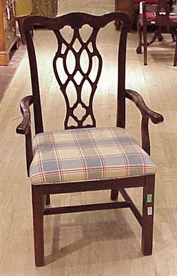 Lot 328 - Set of Ten Chippendale Style Mahogany Dining...