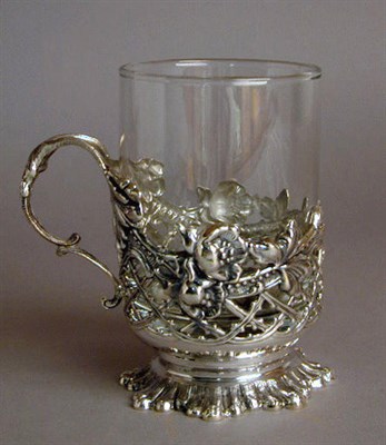 Lot 384 - Set of Twelve Reticulated Repousse Sterling...