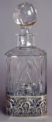 Lot 382 - Two French Sterling Silver Mounted Glass...