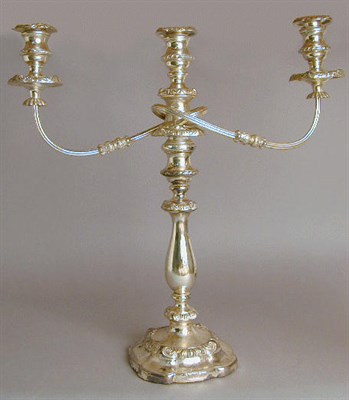 Lot 533 - Pair of Sheffield Silver Plated Candlesticks