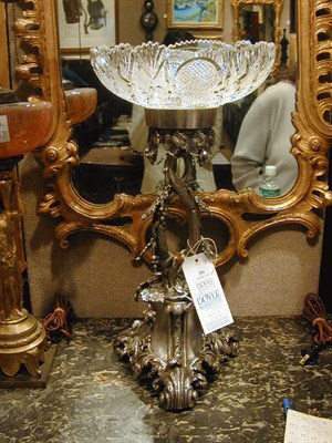 Lot 259 - Victorian Silver Plated Epergne with Glass Bowl