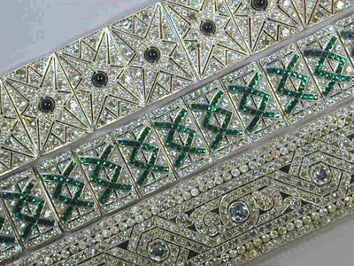 Lot 118 - Three Large Art Deco Evening Bracelets...