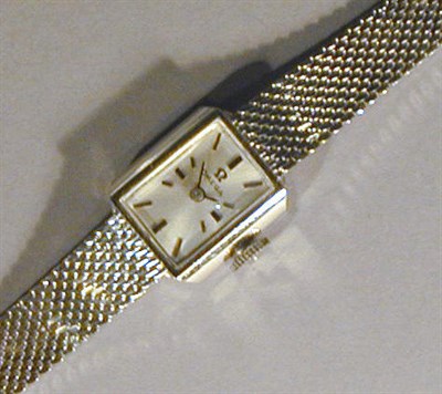 Lot 63 - Lady's Gold Wristwatch 14 kt. white gold, the...