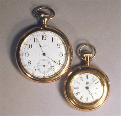 Lot 100 - Two Gold Pocket Watches The first in 14 kt....