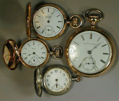 Lot 50 - Four Assorted Pocket Watches Silver and metal.