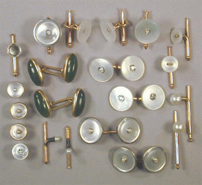 Lot 439 - Lot of Assorted Cufflinks and Studs 14 kt....
