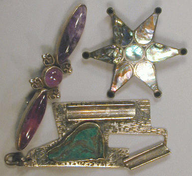 Lot 38 - Three Mexican Silver Pins Comprising three...