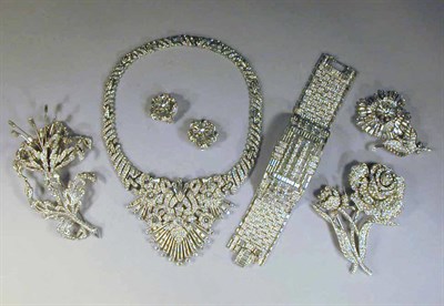 Lot 203 - Group of Fanciful Rhinestone Jewelry...