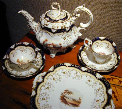 Lot 262 - English Porcelain Partial Tea Set...