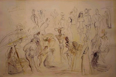 Lot 32 - John Groth American, b.1908 ACAPULCO BEACH...