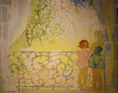 Lot 39 - Ernest Kosmowski 1900 - 1985 ON THE BALCONY...