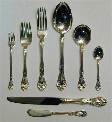 Lot 437 - Alvin Sterling Silver Flatware Service...