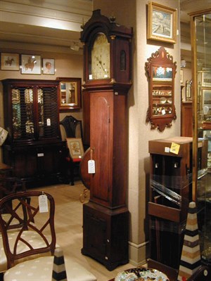 Lot 159 - Georgian Style Oak Tall Case Clock