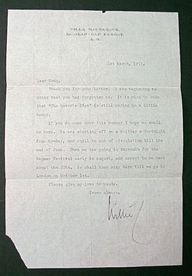 Lot 284 - MAUGHAM, W. SOMERSET One autograph letter and...