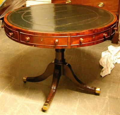 Lot 610 - George III Mahogany Drum Table The circular...