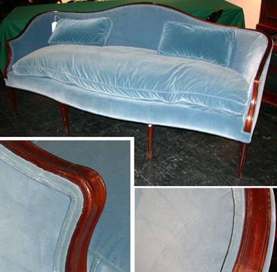 Lot 594 - Georgian Style Mahogany Upholstered Settee