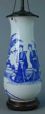 Lot 188 - Chinese Blue and White Porcelain Vase Mounted...