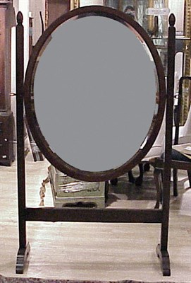 Lot 298 - Edwardian Mahogany Cheval Mirror