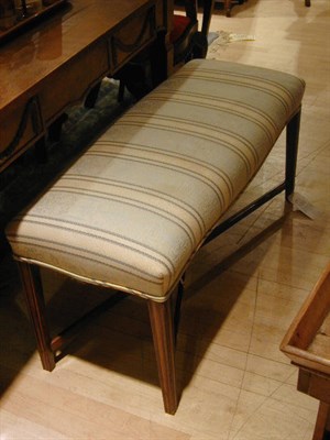 Lot 304 - Georgian Style Mahogany Upholstered Bench