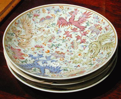 Lot 292 - Four Guangxu Style Famille Rose Porcelain...