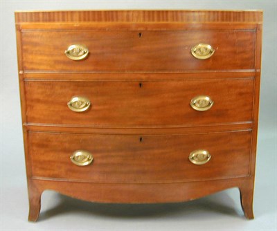 Lot 197 - George III Style Mahogany Bow-Front Chest of...